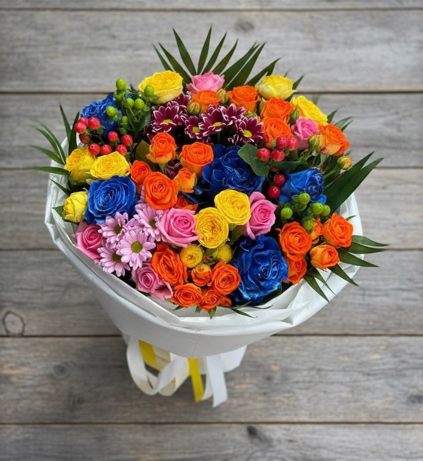 Букет цветов из: Розы и Хризантемы в Виля