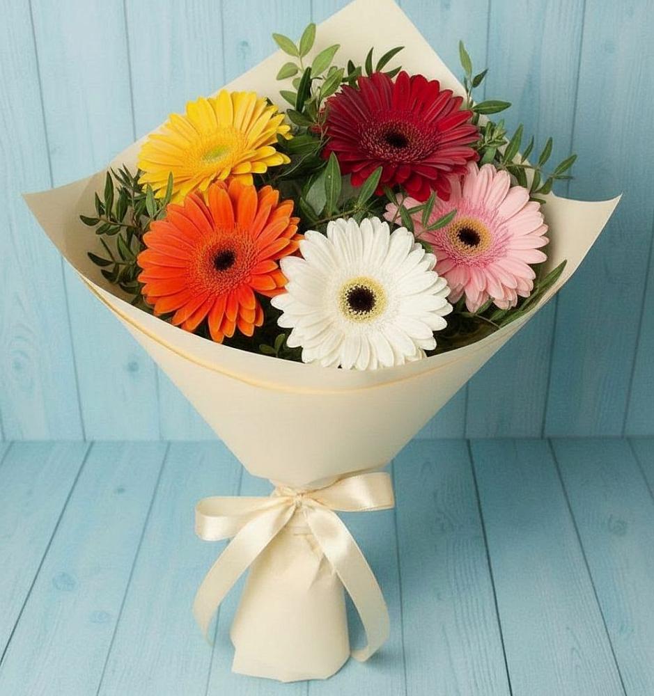 Букет цветов из: Герберы в Виля