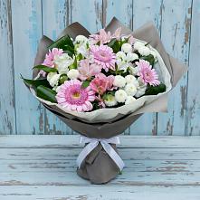 Букет цветов из:  Герберы, Альстромерии и Хризантемы в Виля