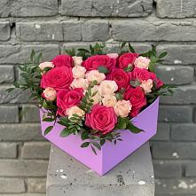 Цветочная композиция из Розы в коробке в Виля
