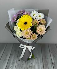 Букет цветов из:  Розы, Герберы и Хризантемы в Виля
