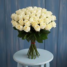 Букет 51 Белая роза Эдлесс Лав в Виля