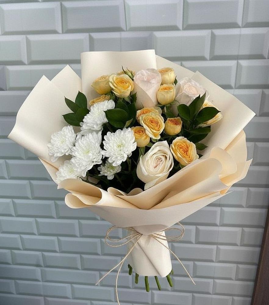 Букет цветов из: Розы и Хризантемы в Виля