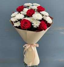 Букет цветов из:  Розы и Хризантемы в Виля