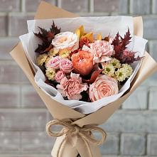 Букет цветов из:  Гвоздики, Хризантемы и Розы в Виля