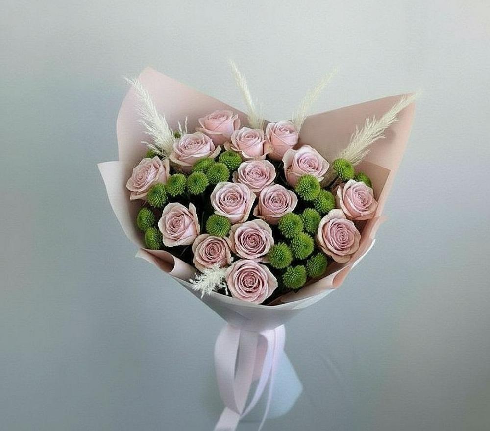 Букет цветов из: Розы и Хризантемы в Виля