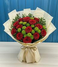 Букет цветов из:  Розы и Хризантемы в Виля