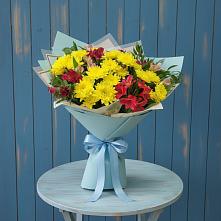 Букет цветов из:  Альстромерии и Хризантемы #REPLACE_PRED# Виля