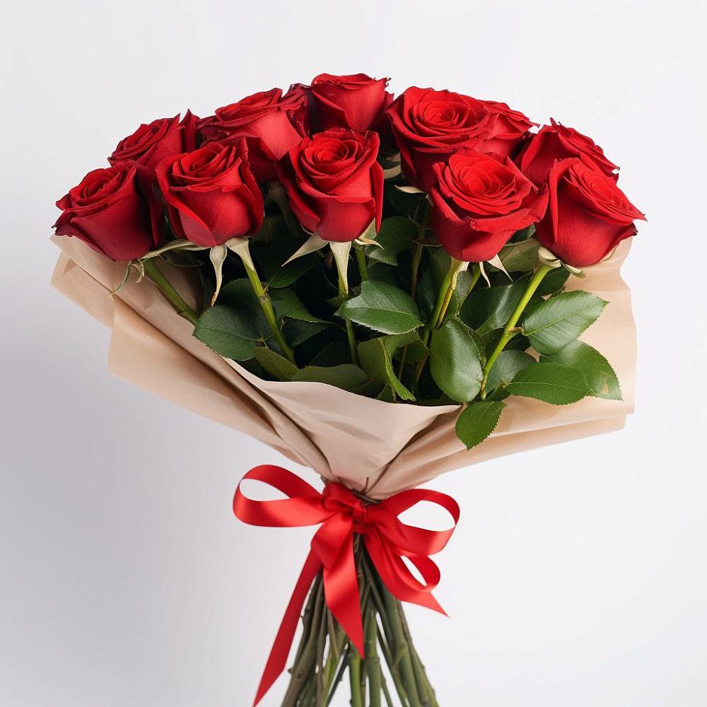 Букет 11 Красных роз Эдлесс Лав в Виля